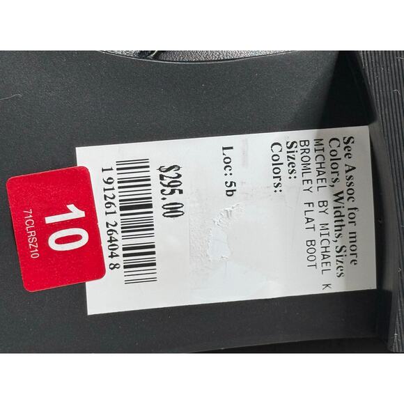 Women’s MICHAEL Michael Kors Black Zip Up Boots Sz 10 BROMLEY Flat Boot NWT - Picture 5 of 7